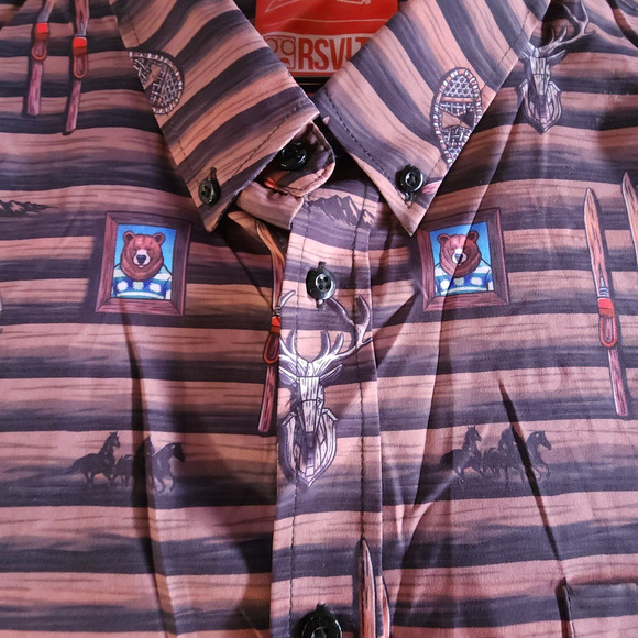 New This Bucks For You RSVLTS Brown Shirt Mens XXXL 3XL Budweiser Beer Kunuflex - Picture 5 of 10